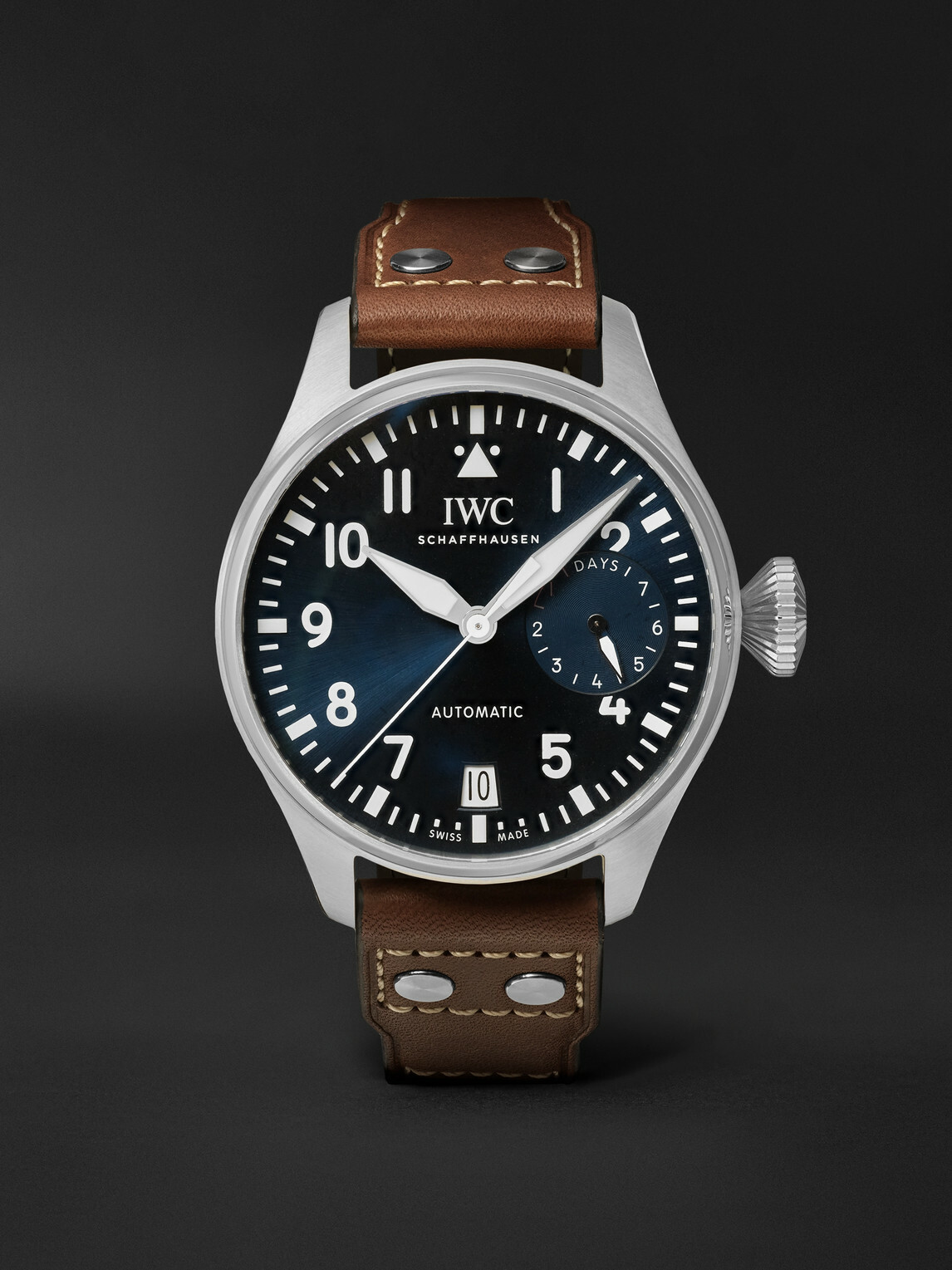 IWC Schaffhausen - Big Pilot's Le Petit Prince Edition Automatic 46.2mm Stainless Steel and Leather Watch, Ref. No. IW501002