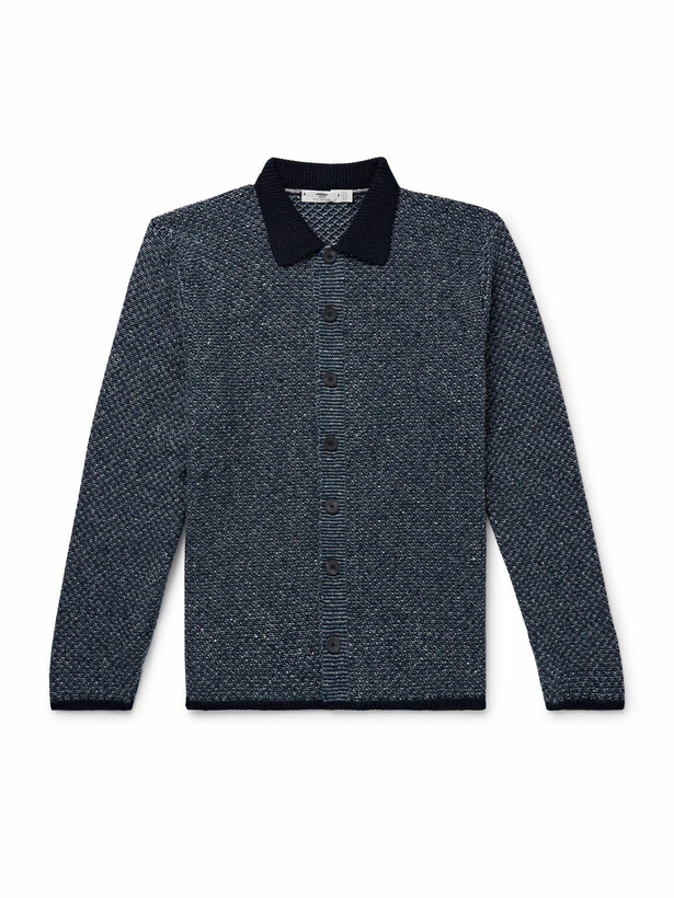 Photo: Inis Meáin - Donegal Merino Wool and Cashmere-Blend Shirt Jacket - Blue