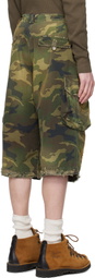 424 Khaki Camo Bermuda Cargo Shorts