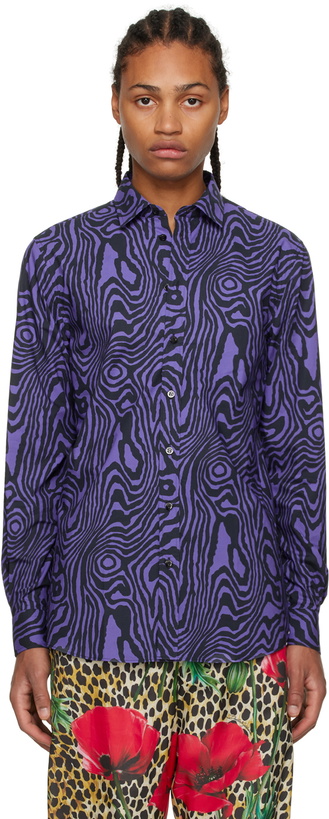 Photo: Moschino Purple Printed Shirt