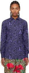 Moschino Purple Printed Shirt