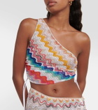 Missoni Mare Zig Zag one-shoulder crop top