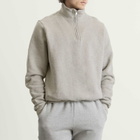 Les Tien Men's Heavyweight Half Zip Yacht Pullover in Heather Grey