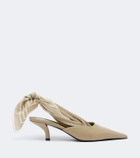 Toteme Scarf leather slingback pumps