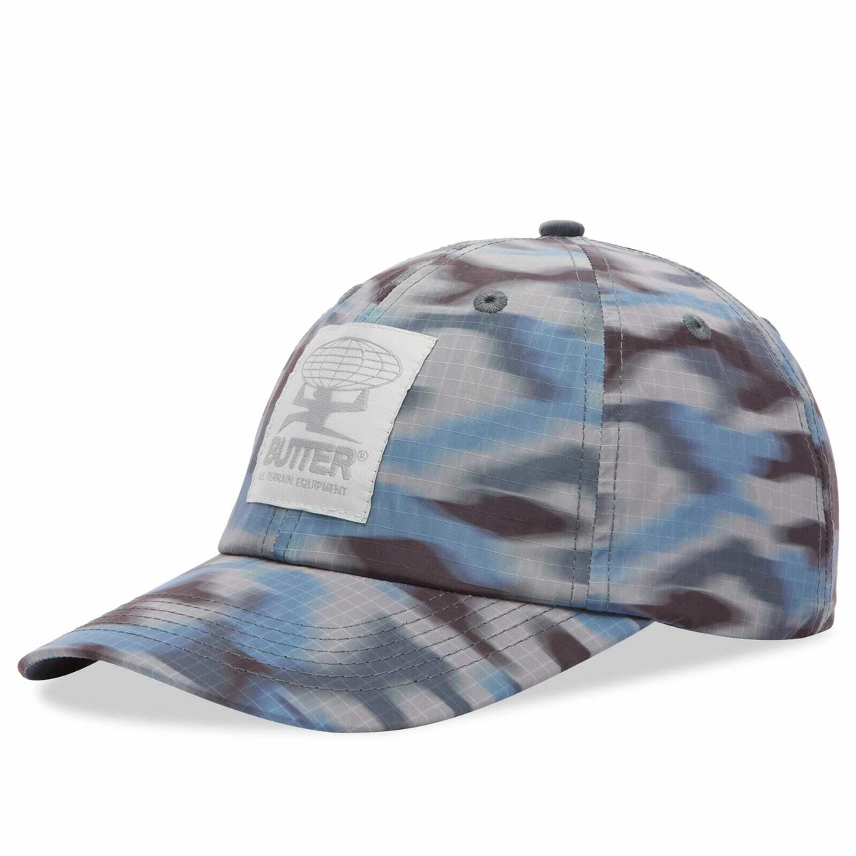 Butter Goods Men's Terrain 6 Panel Cap in Motion Camo 