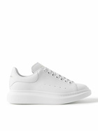 McQueen - Exaggerated-Sole Leather Sneakers - White