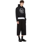 McQ Alexander McQueen Black Racing Logo Clean Hoodie