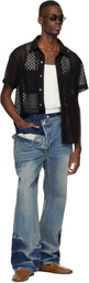 Andersson Bell Blue Asymmetric Layered Wide-Leg Jeans