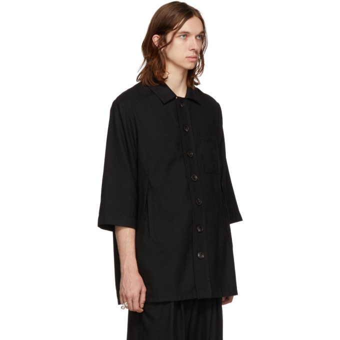 Kiko Kostadinov Black Wool Zabriskie Shirt Kiko Kostadinov