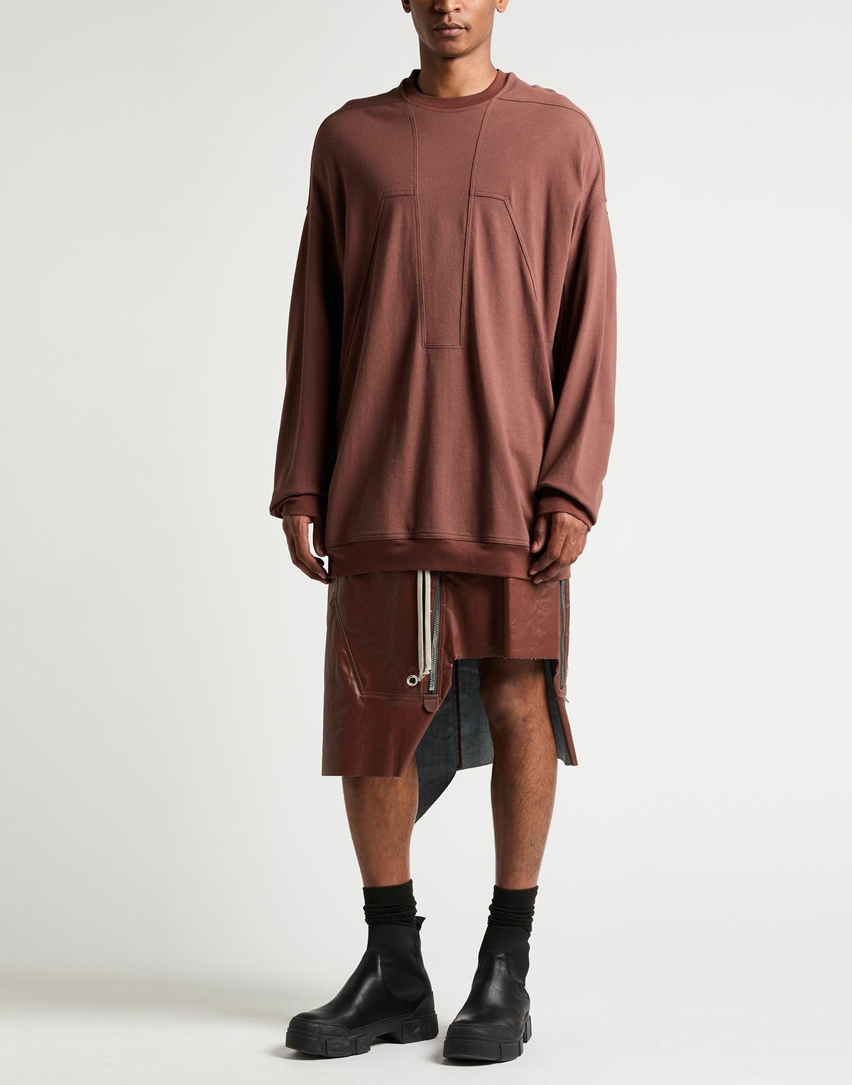 Rick Owens Mens Sweatshirt in Brown