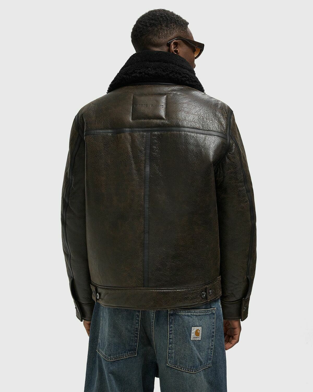 Samsøe & Samsøe X Schott SABOY JACKET Brown Mens Bomber Jacket