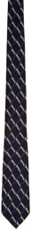 Paul Smith Black Silk Logo Tie