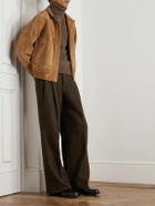 Loro Piana - Hubert Pleated Wool and Cashmere-Blend Wide-Leg Trousers - Brown
