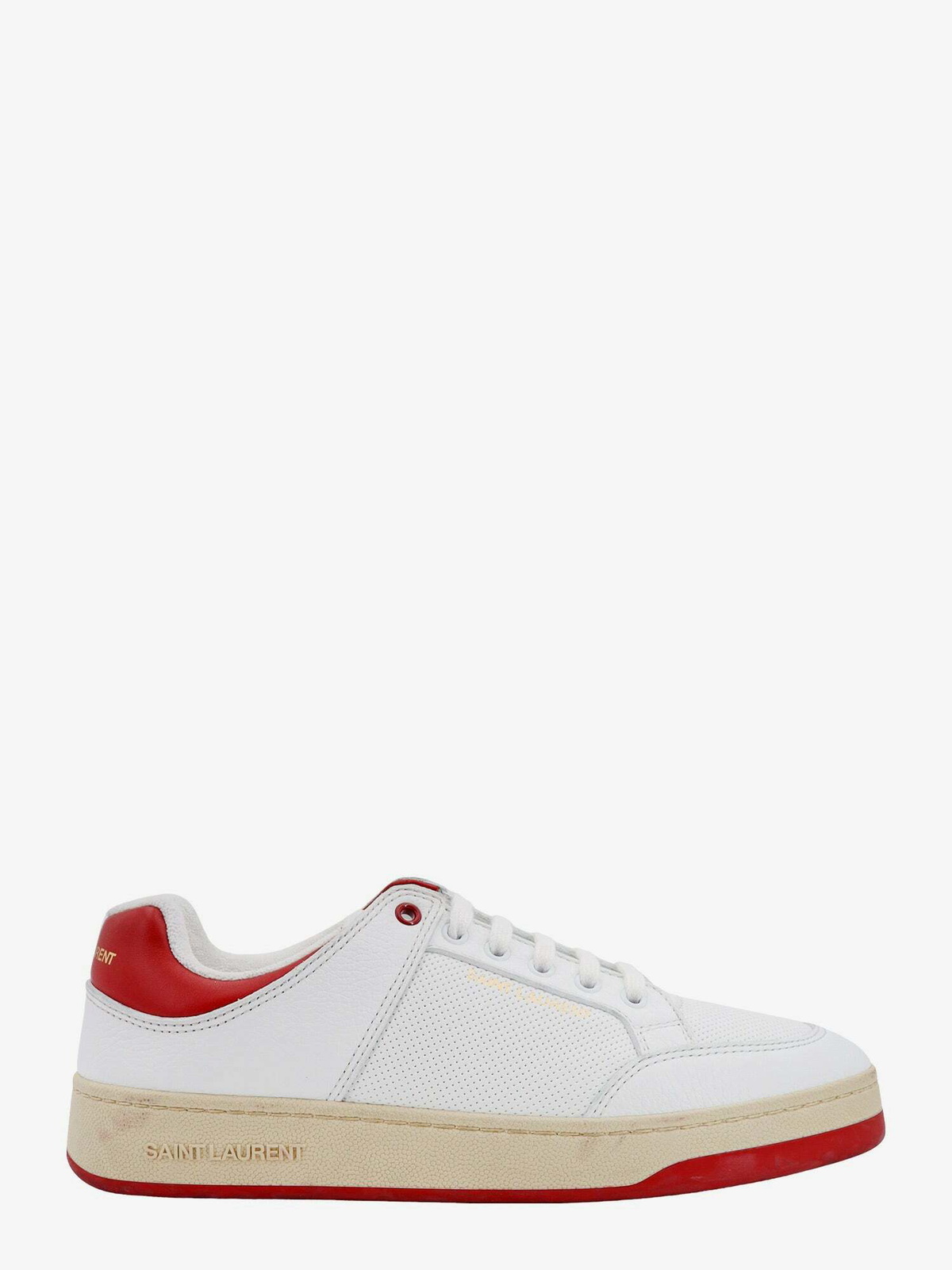 スニーカー SAINT LAURENT 'SL/61' sneakers White 7136002W4AA Saint Laurent SL/61 Sneakers - White / Vintage Red – Kith