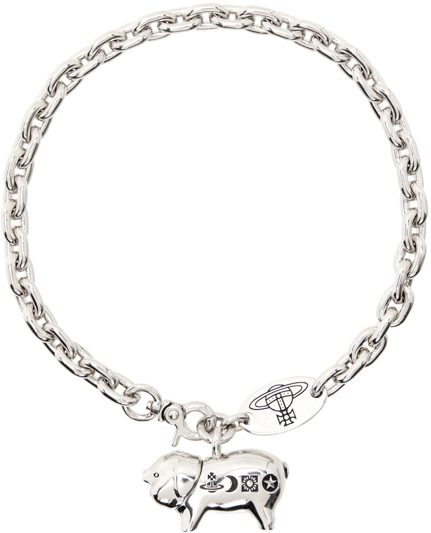 Vivienne Westwood Silver Pig Necklace