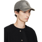 WOOYOUNGMI Gray Ribbed Denim Logo Ball Cap