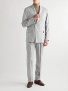 Brunello Cucinelli - Double-Breasted Wool Suit Jacket - Gray