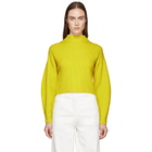 Tibi Yellow Structured Pullover Sweater
