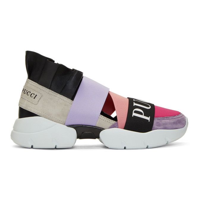 Emilio Pucci City Up Slip-on Sneakers in Black