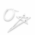 Rick Owens Women's Pentagram Charm Earring in Palladio 