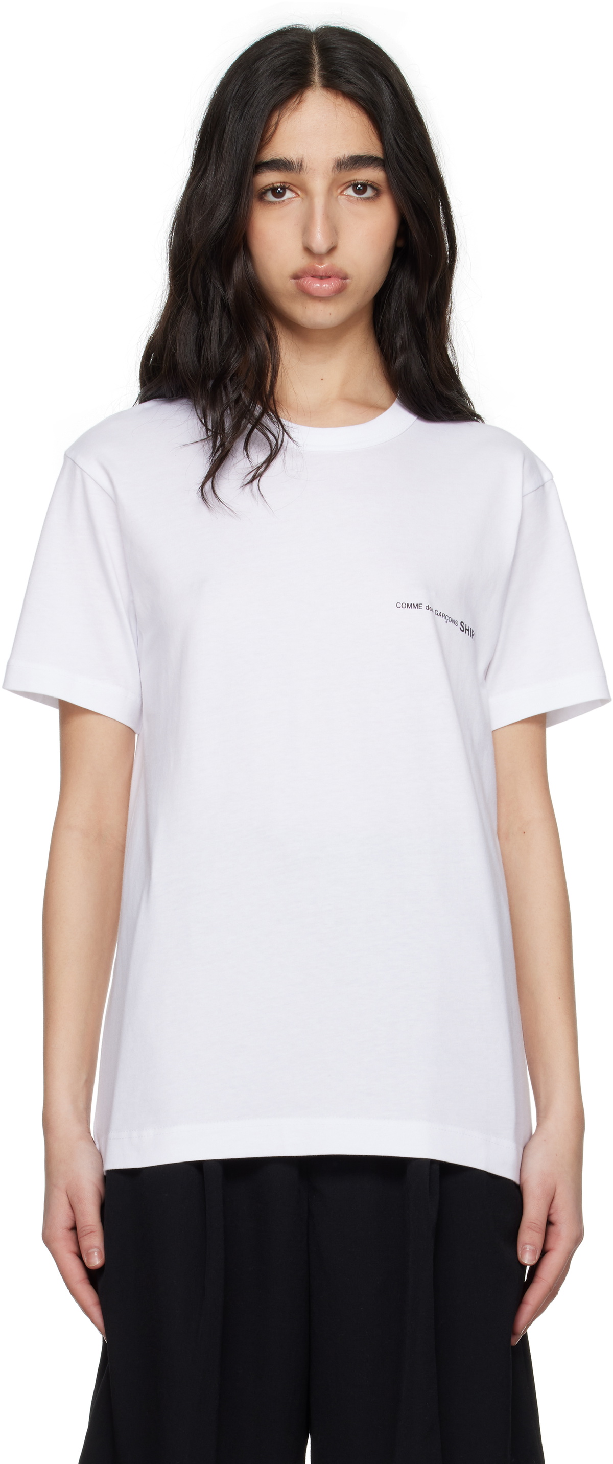 Comme des Garçons Shirt White Logo T-shirt
