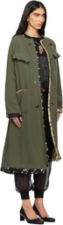 UNDERCOVER Green Uneven Wool Coat