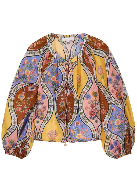Photo: Borgo DE Nor Henri Printed Ramie top Multicoloured