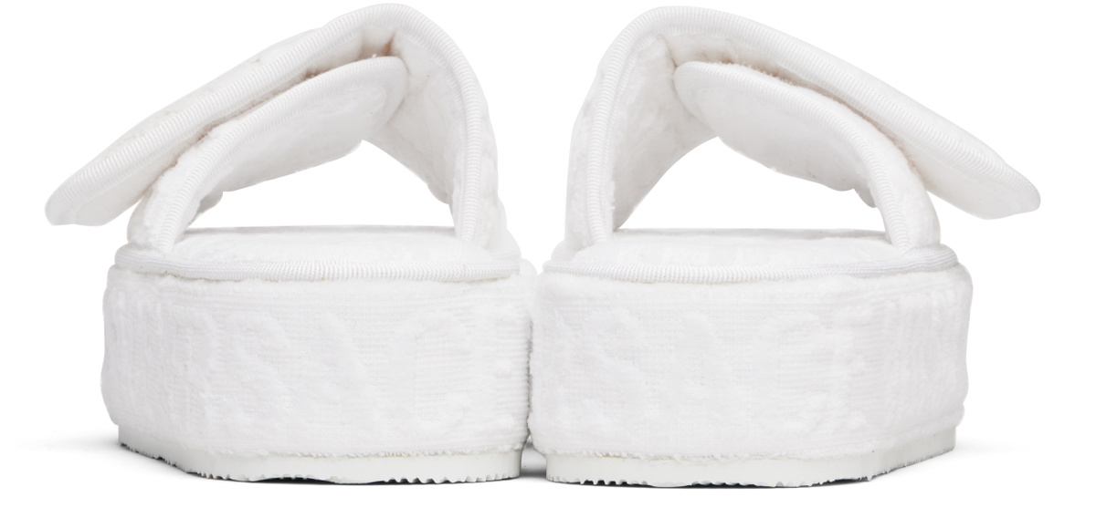 Versace White 'Versace Allover' Slippers
