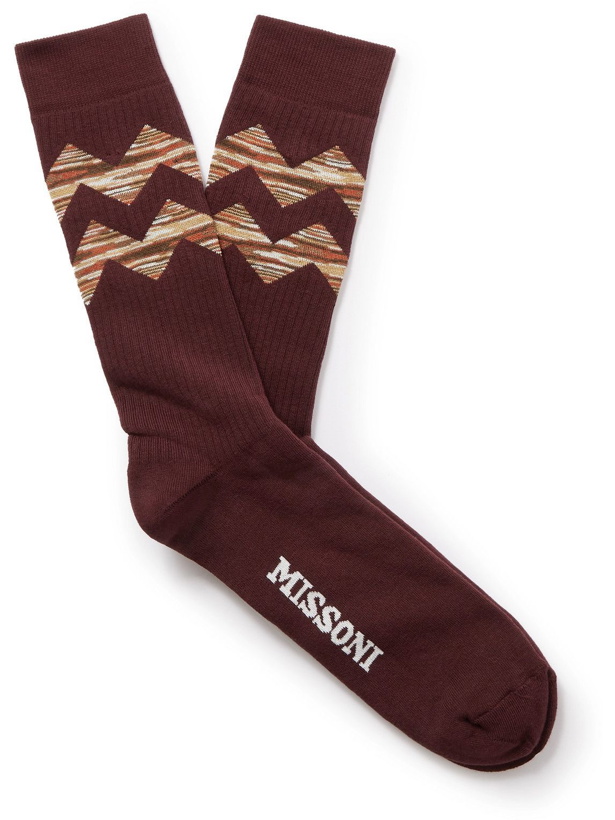 Photo: Missoni - Cotton-Blend Socks - Brown
