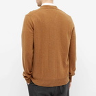 Comme des Garçons Play Men's Overlapping Heart V-Neck Cardigan in Brown