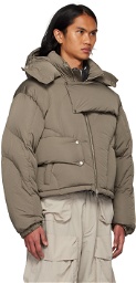HELIOT EMIL Taupe Sociality Down Jacket