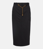Veronica Beard Belted wool pencil skirt