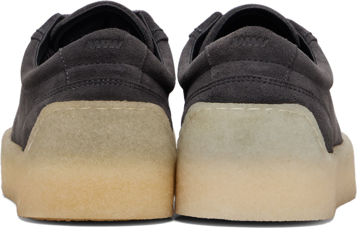 Hugo Gray Rubber Outsole Suede Sneakers
