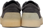Hugo Gray Rubber Outsole Suede Sneakers