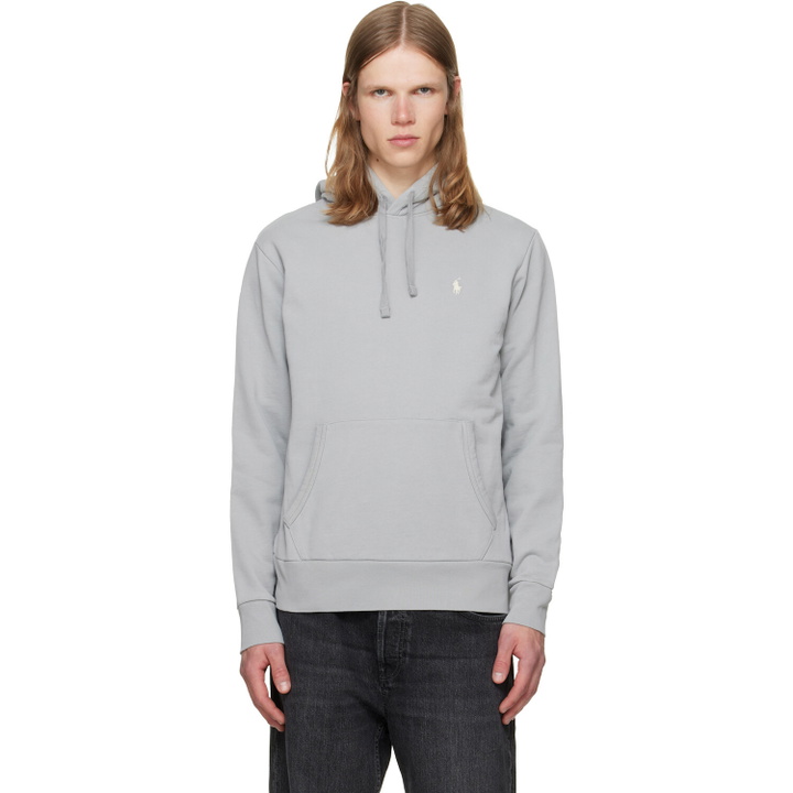 Photo: Polo Ralph Lauren Gray Loopback Terry Hoodie