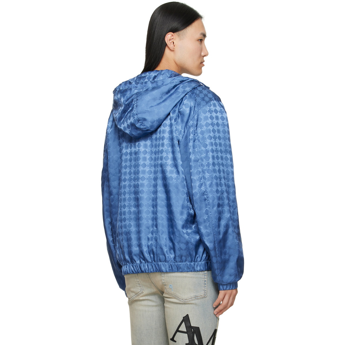AMIRI Blue MA Quad Windbreaker Jacket