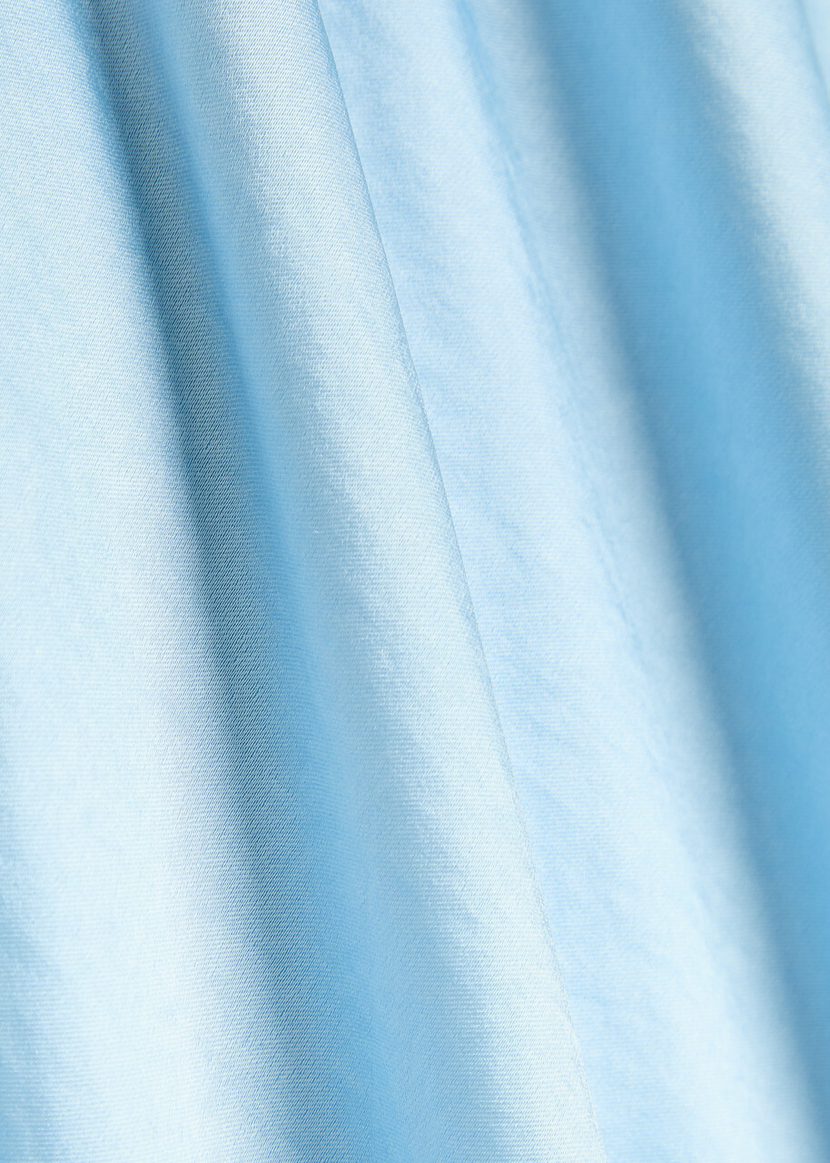 Polo Ralph Lauren Twisted Strap Detail Satin Maxi Dress Light Blue