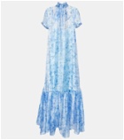 Staud Calluna floral tiered maxi dress