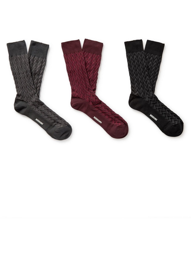 Photo: Missoni - Three-Pack Cotton-Blend Socks - Multi