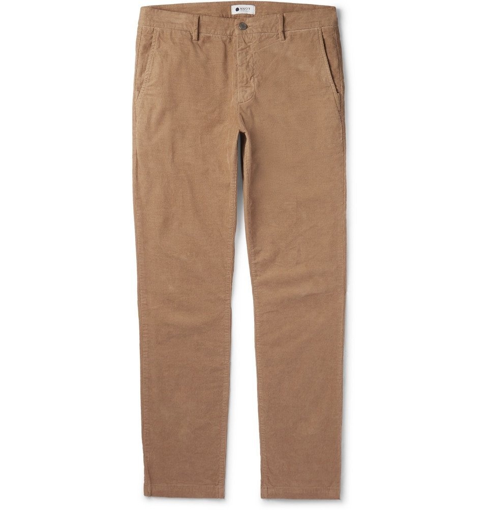 Chinos Plain Camel Trousers