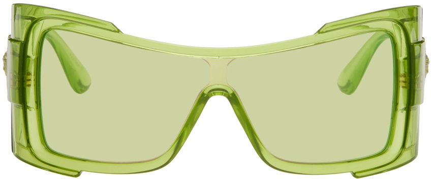 Versace Green Maxi Medusa Biggie Sunglasses Versace