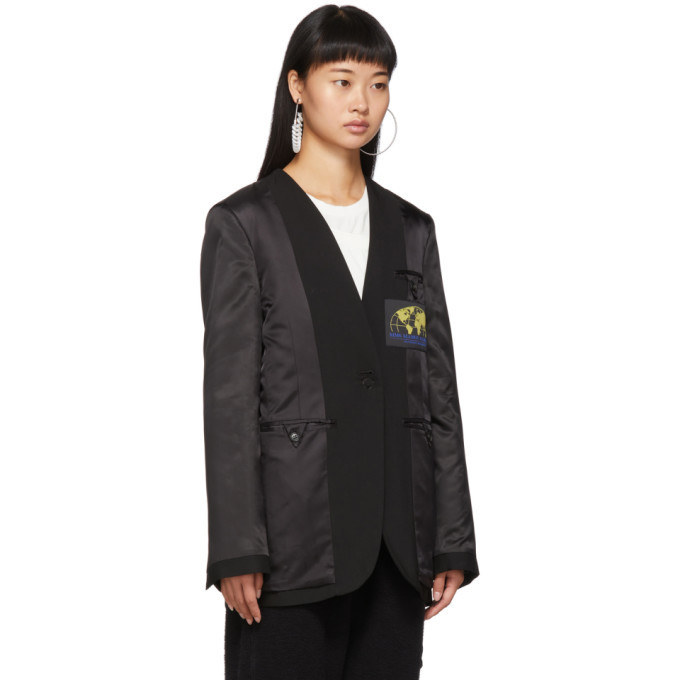 MM6 Maison Margiela Black Inside-Out Blazer MM6 Maison Margiela