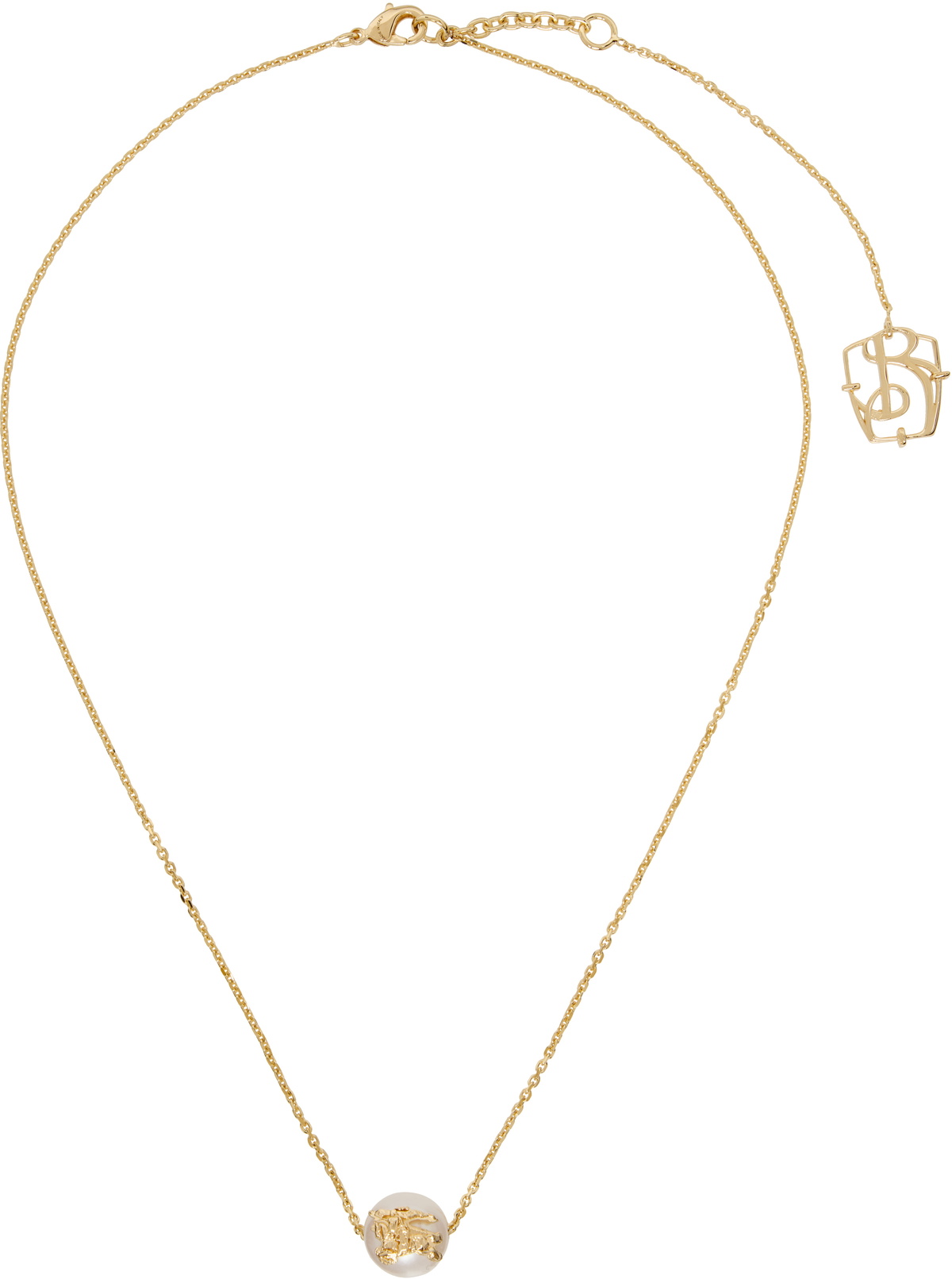 美品✨Burberry Necklace Gold Vintage Burberrys of London Necklace Gold Plated With Burberry