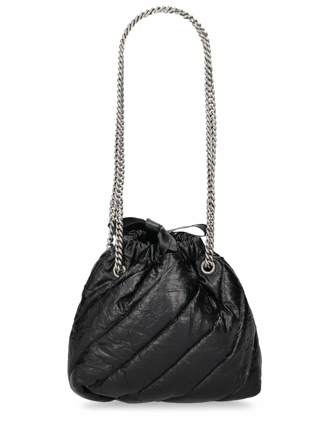 ショルダーバッグ・ポシェット BALENCIAGA Black Leather Crush Xs Shoulder Bag BALENCIAGA Black leather Crush XS shoulder bag
