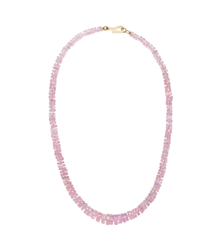 Photo: Ileana Makri 18kt gold beaded necklace with morganites