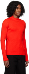 Courrèges Red Embroidered Turtleneck