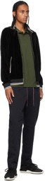 Moncler Black Velvet Maglia Cardigan