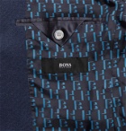HUGO BOSS - Raye Slim-Fit Unstructured Wool, Linen and Silk-Blend Blazer - Blue