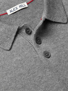 Alex Mill - Geurnsey Merino Wool and Cotton-Blend Polo Shirt - Gray