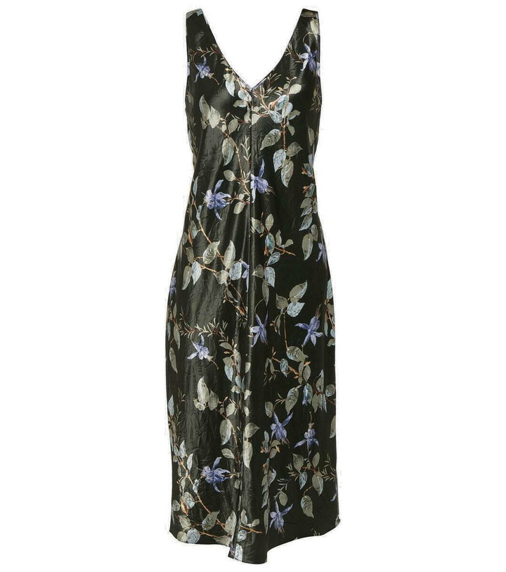 Photo: Vince Floral satin midi dress